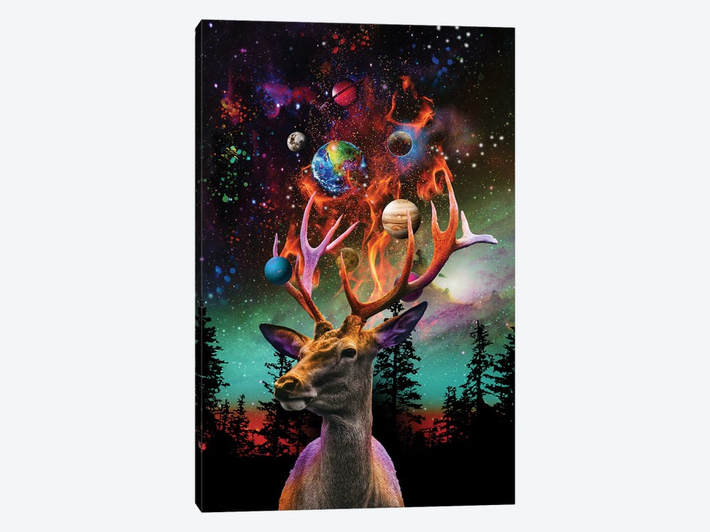 Planetary Deer by David Loblaw 1-piece Canvas Artwork