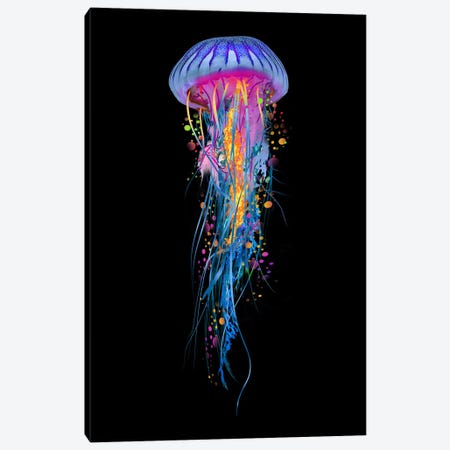 Double Blue Jellyfish Canvas Print #DLB172} by David Loblaw Canvas Print