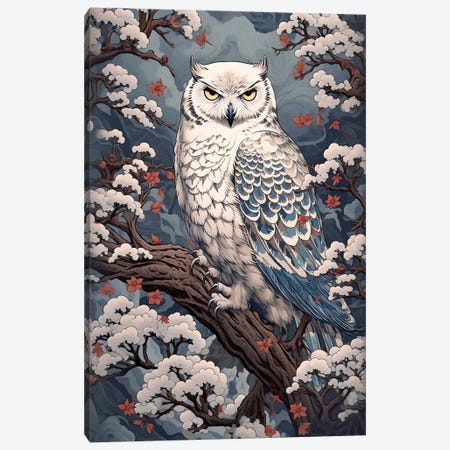 Snow Owl Canvas Print #DLB185} by David Loblaw Canvas Print