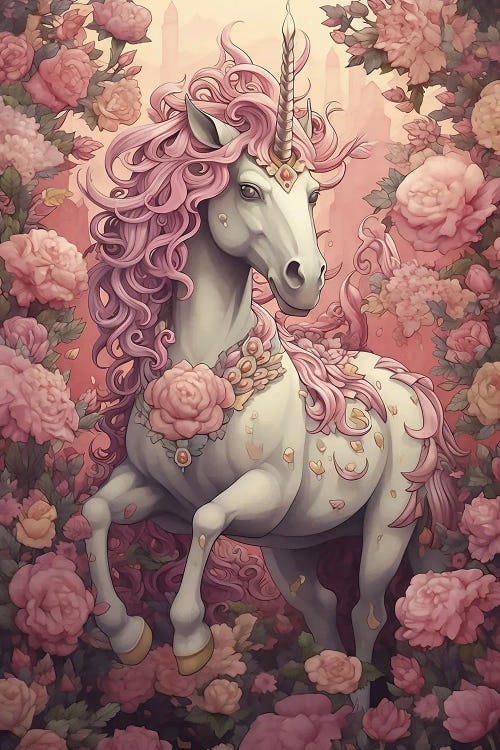 Pink Unicorn by David Loblaw wall art