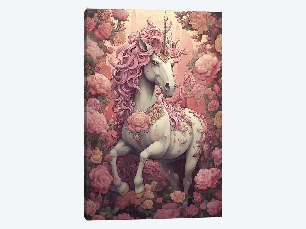 Pink Unicorn by David Loblaw 1-piece Canvas Art Print