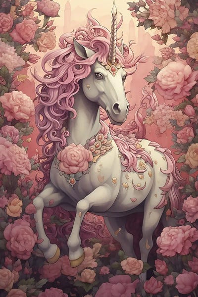 Unicorns: Pink Unicorn by David Loblaw