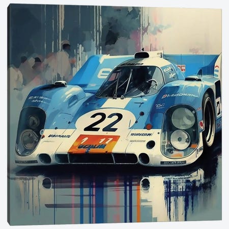 Le Mans Racing Canvas Print #DLB201} by David Loblaw Art Print