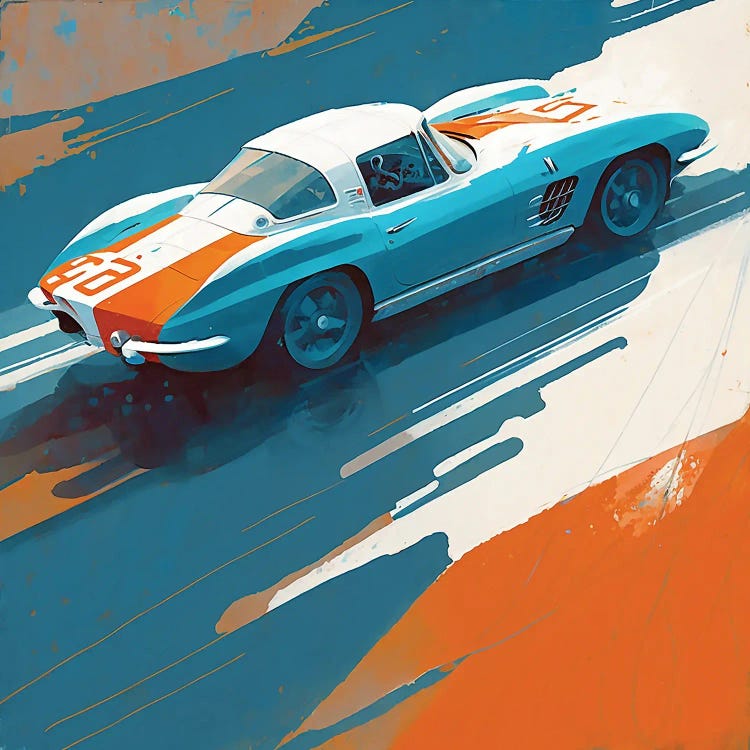 Racing Vett by David Loblaw wall art
