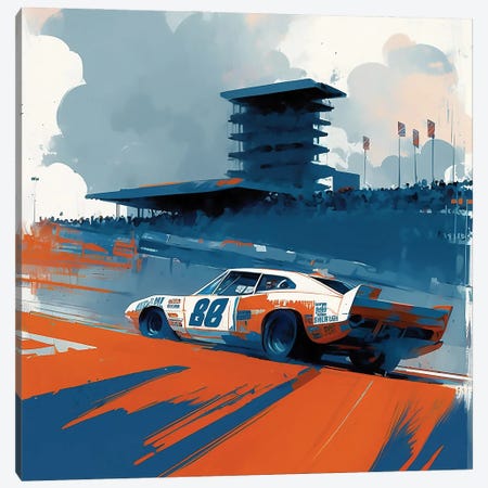 Daytona Track Canvas Print #DLB205} by David Loblaw Canvas Wall Art