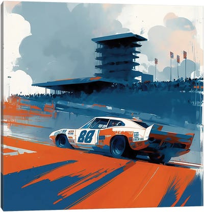 Daytona Track Canvas Art Print - David Loblaw