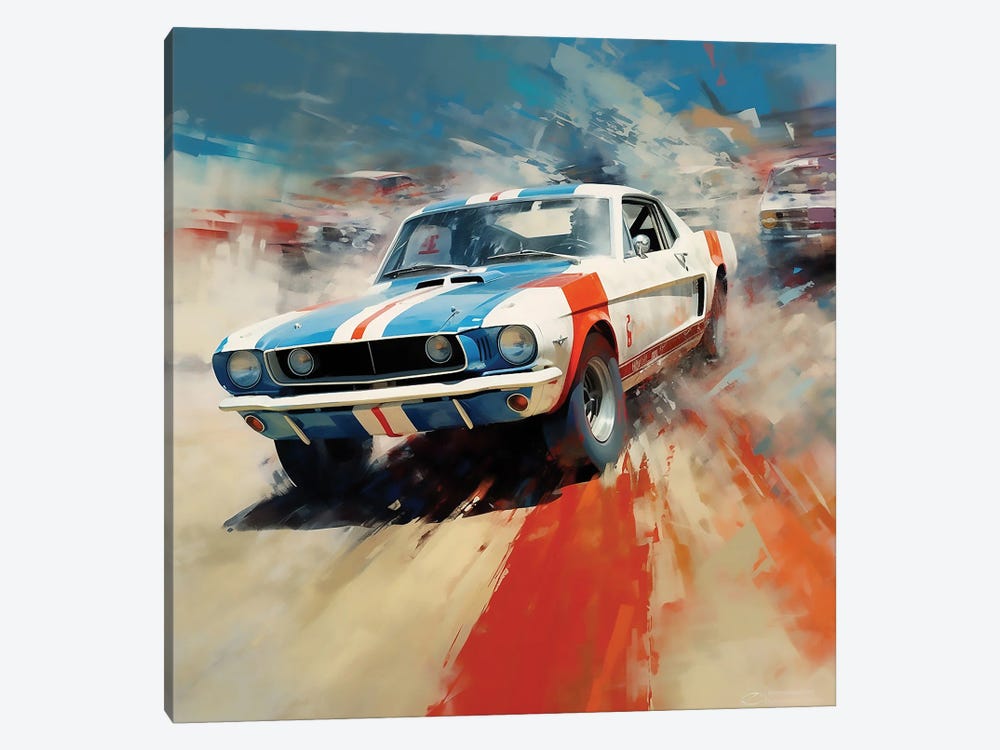 Racing Mustang by David Loblaw 1-piece Canvas Wall Art