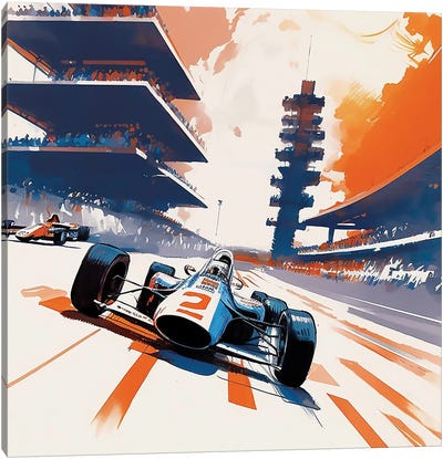 Indy Racer Canvas Art Print - David Loblaw