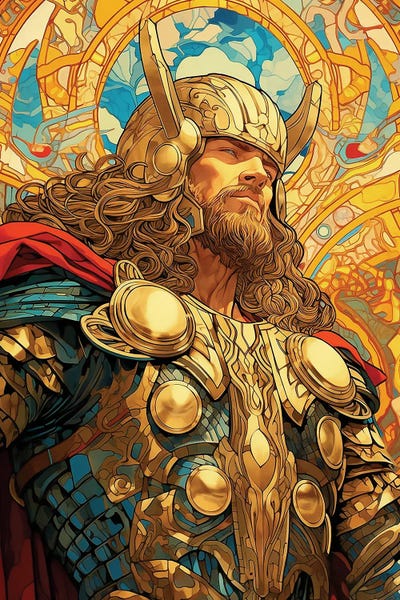 God Of Thunder by David Loblaw framed canvas print