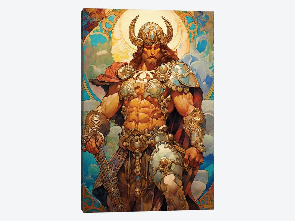 Viking Warrior by David Loblaw 1-piece Canvas Wall Art