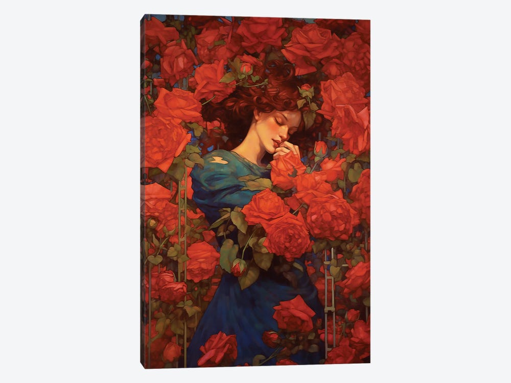 Beauty In A Bed Of Roses by David Loblaw 1-piece Canvas Print
