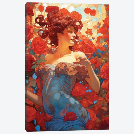 Rose's Garden Canvas Print #DLB226} by David Loblaw Canvas Wall Art