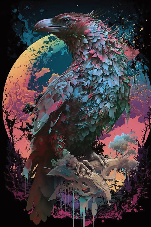 Falcon Moon by David Loblaw wall art