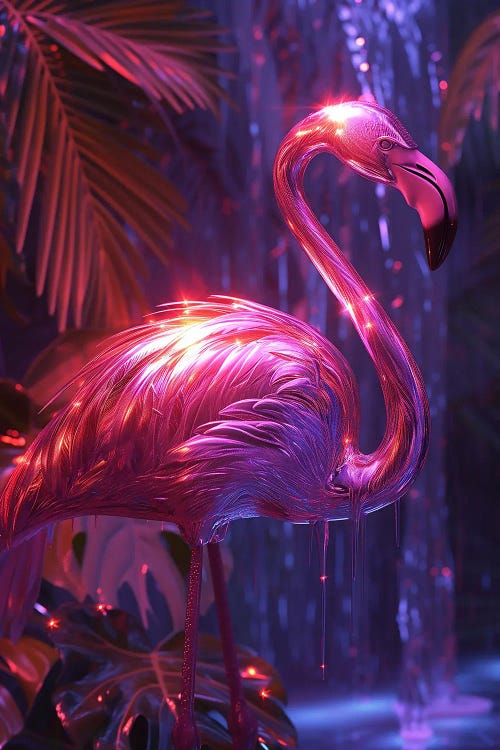 Pink Chrome Flamingo