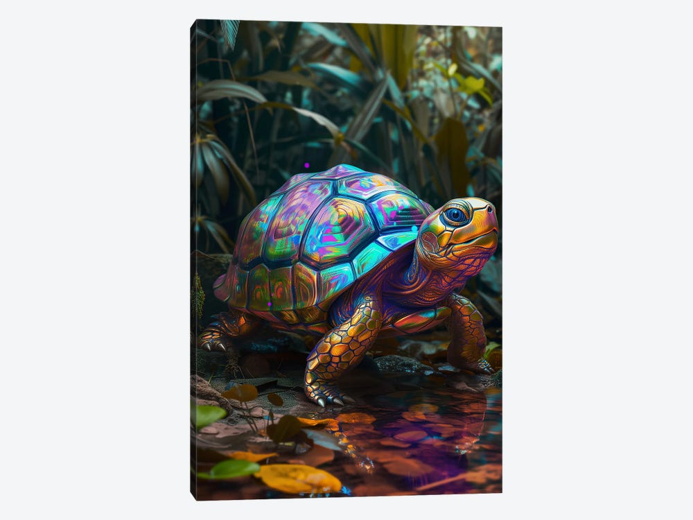Metallic Turtle by David Loblaw 1-piece Canvas Art
