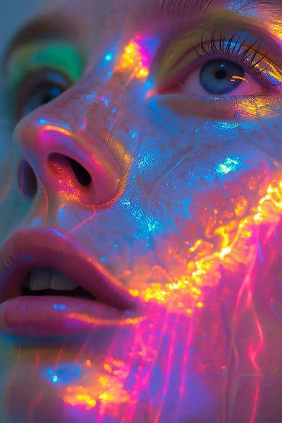 Neon Beauty by David Loblaw framed canvas print