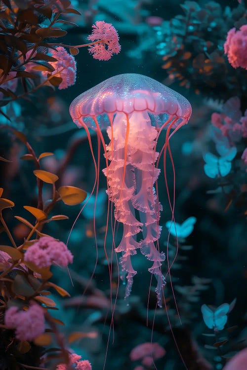 Jellyfish Flower by David Loblaw wall art