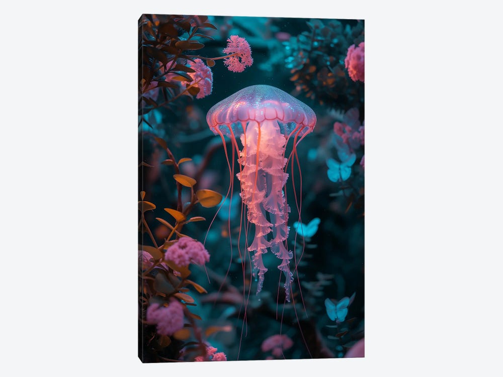 Jellyfish Flower by David Loblaw 1-piece Canvas Art Print