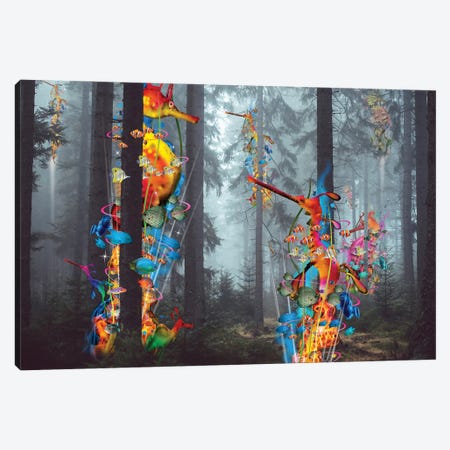 Forest Of Sea Creatures Canvas Print #DLB2} by David Loblaw Canvas Artwork