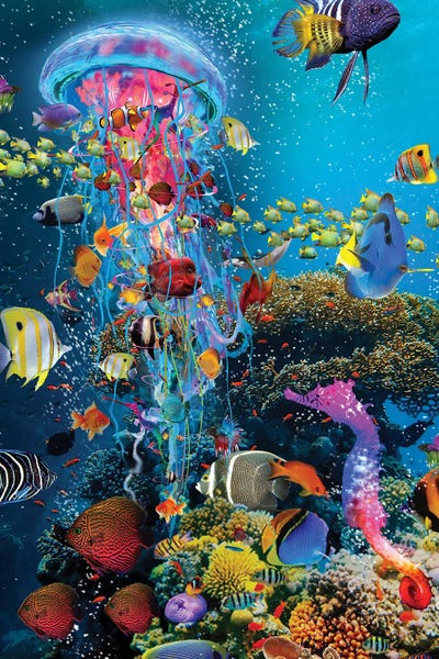 Animal Lover: Electric Jellyfish At The Reef by David Loblaw