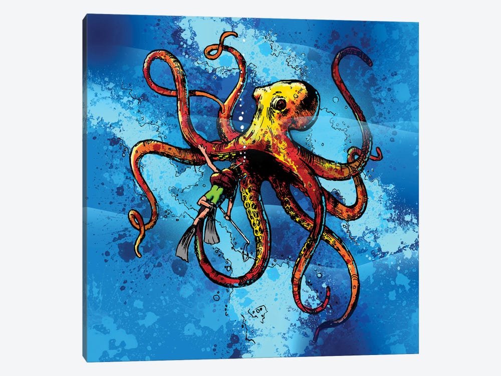 Octopus From The Deep by David Loblaw 1-piece Art Print