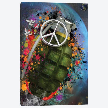 Peace Grenade Canvas Print #DLB46} by David Loblaw Canvas Wall Art