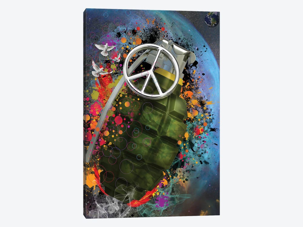 Peace Grenade by David Loblaw 1-piece Canvas Art Print