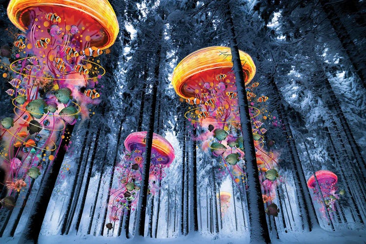 Forest Of Electric Jellyfish Winter