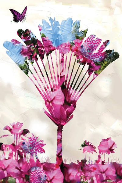 Imagination: Pink In Palm by David Loblaw