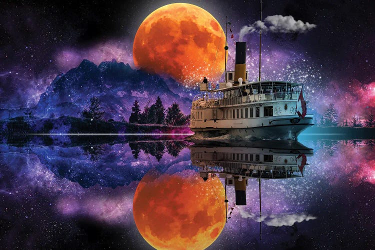 River Boat Fantasy by David Loblaw wall art