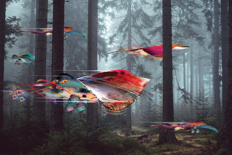 Electric Stingray Forest by David Loblaw wall art