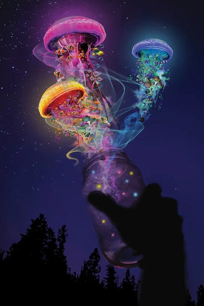 Pine Trees: Jellyfish Out Of A Jar by David Loblaw