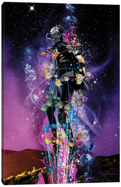 Star Diver Canvas Art Print - David Loblaw