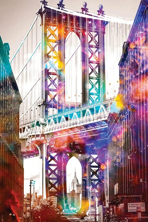 Time Travel At The Brooklyn Bridge by David Loblaw wall art