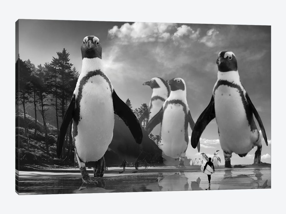 Walk Of The Penguins by David Loblaw 1-piece Art Print