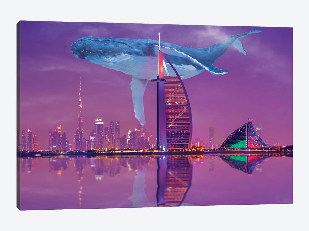 Whale Over Dubai by David Loblaw 1-piece Canvas Artwork
