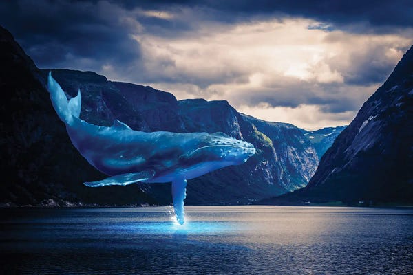 Rocky Mountains: Whale Watching Lake Mountains by David Loblaw
