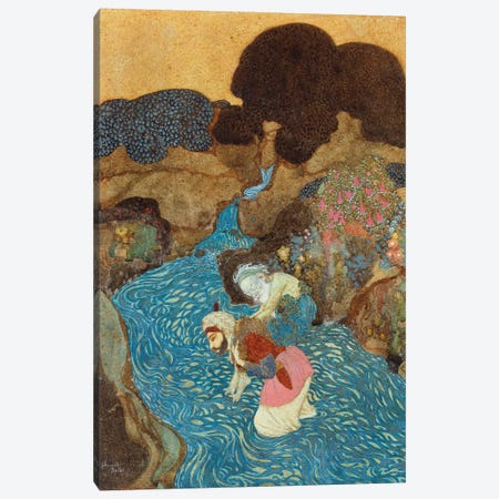 Sinbad The Sailor And The Old Man Of The Sea, 1913 Canvas Print #DLC16} by Edmund Dulac Canvas Wall Art
