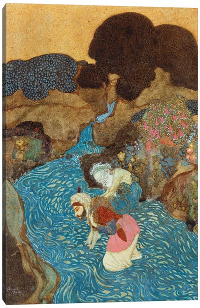 Sinbad The Sailor And The Old Man Of The Sea, 1913 Canvas Art Print - Edmund Dulac