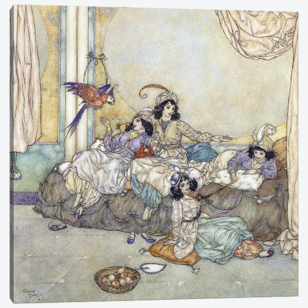 They Overran The House Without Loss Of Time, 1910 Canvas Print #DLC25} by Edmund Dulac Art Print