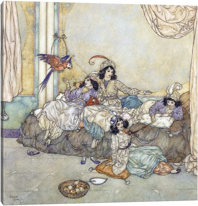 They Overran The House Without Loss Of Time, 1910 Canvas Art Print - Edmund Dulac