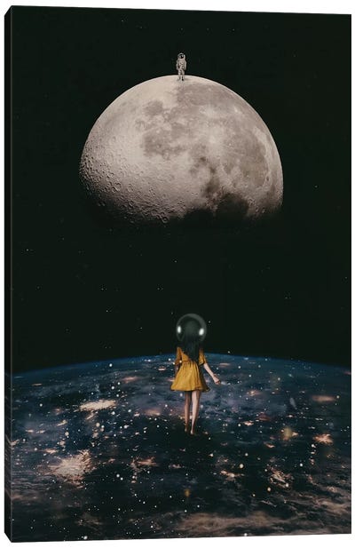 My Friend the Astronaut Canvas Art Print - Photographic Dreamland