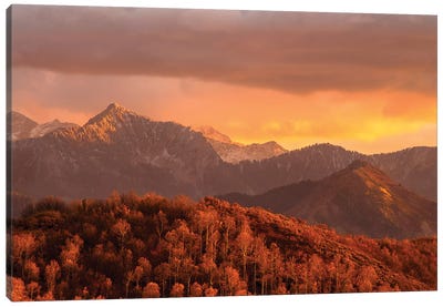 Wasatch Sunset Canvas Art Print - Layered Landscapes