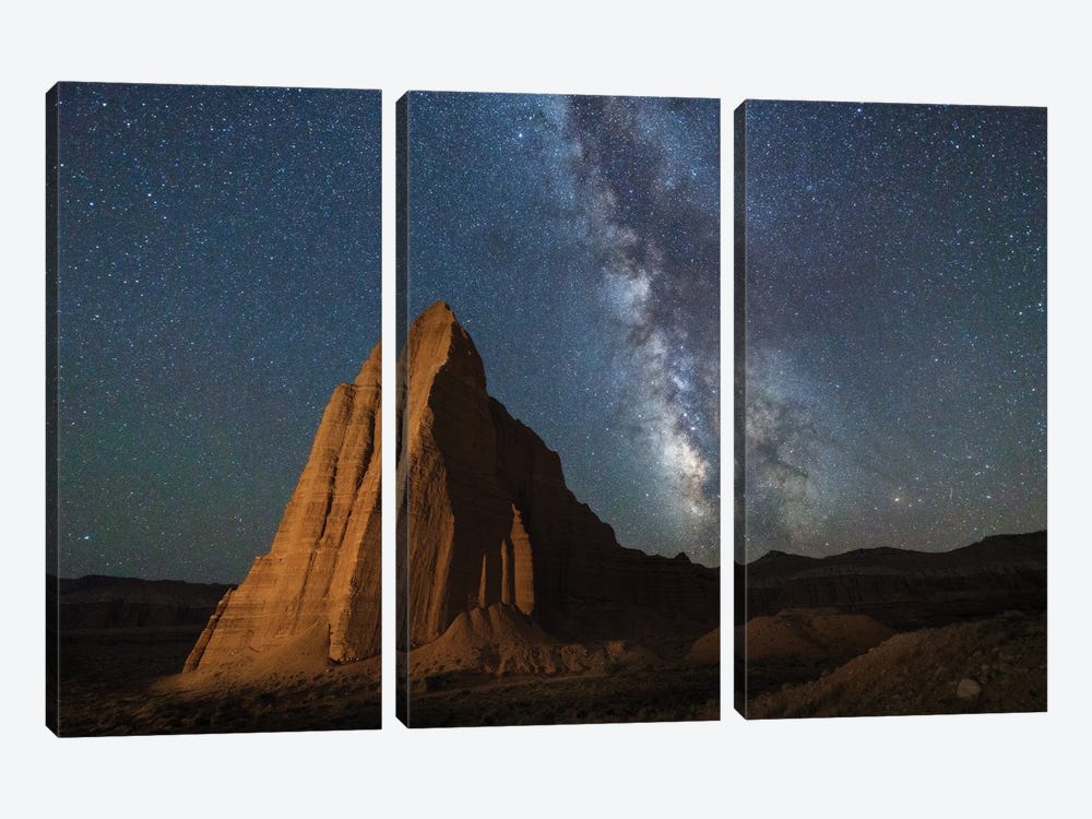 Cathedral Valley Milky Way by Dustin LeFevre 3-piece Art Print