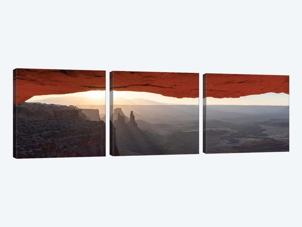 Mesa Arch Panorama by Dustin LeFevre 3-piece Canvas Wall Art