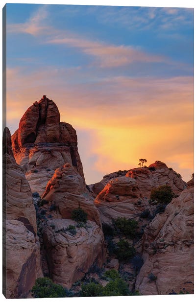Behind The Rocks Moab Canvas Art Print - Dustin LeFevre