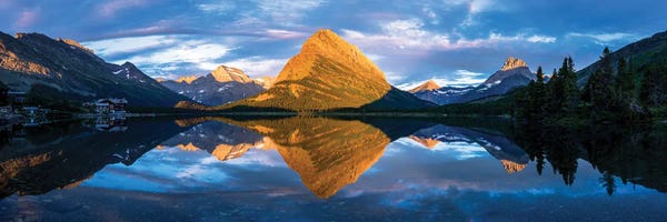 Dustin LeFevre: Swiftcurrent Lake Panorama by Dustin LeFevre