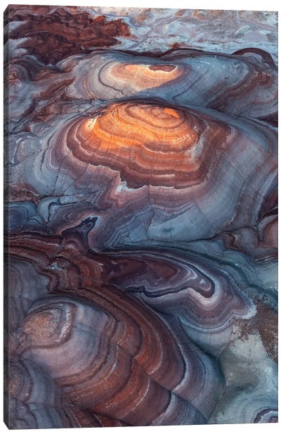 Banded Bentonite Canvas Art Print - Abstracts in Nature