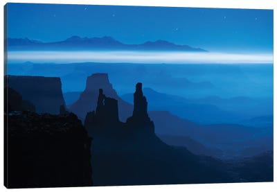 Blue Moon Mesa Canvas Art Print - Dustin LeFevre