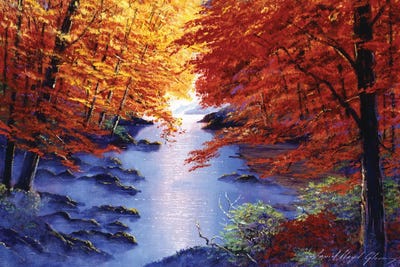 Misty Blue Morning by David Lloyd Glover framed wall art